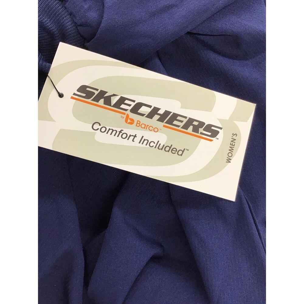 Skechers barco scrub jacket XL snap button warm up navy stretch new jcp - Picture 5 of 5